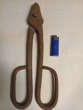 VECCHIE ANTICHE Grosse FORBICI IN FERRO  FORBICIONE DA LATTONIERE CALZOLAIO.