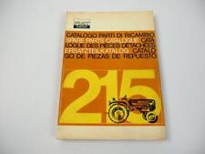 Catalogo ricambi trattore Fiat 215 Catalogo Parti di Ricambio Parts List 1967
