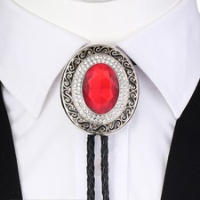 Collana uomo pietra rossa