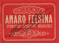 ETICHETTA D'EPOCA LIQUORE  AMARO FELSINA N°97 VINTAGE