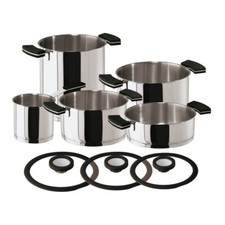 Sambonet Batteria Pentole 12'O'Clock Grey 8 Pz