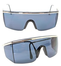 Occhiali da sole Gianni Versace mod 790 square wrap sunglasses vintage mask blue