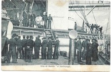 MARINA MILITARE "VITA DI BORDO - AI BASTINGAGGI" - VIAGGIATA 1917 - CENSURA