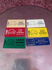 Lotto di 6 targhette cruscotto