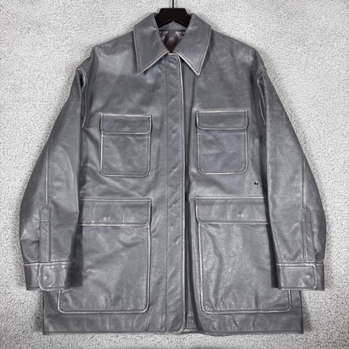 Gilmar giacca pelle - pelle, grigio