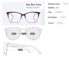 montatura occhiale da vista donna- modello Ray Ban RX5422- colore Rosso