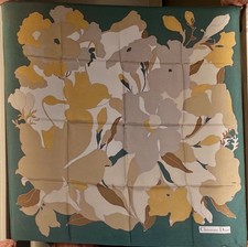 VINTAGE Foulard Soie Fleur