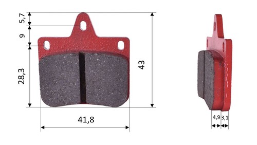 Pastiglie dei freni - (set, 2)