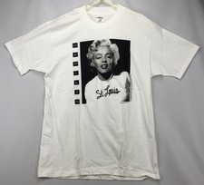 T-shirt vintage anni 90 Marilyn Monroe dipinta dama punto singolo made in USA ~ L