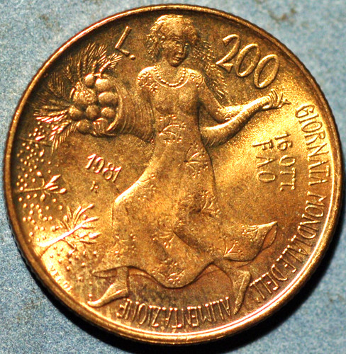 1981 italy 200 lire fao - 1981,
