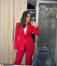 ZARA NUOVO BLAZER DONNA ROSSO