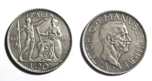 Riproduzione 20 lire - !!!, 1928