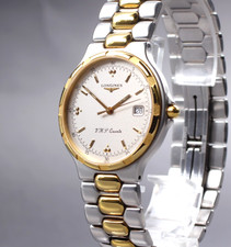 [N MINT] Orologio Uomo Longines Conquest VHP L1.613.3 Quadrante Argento Data Oro Quarzo