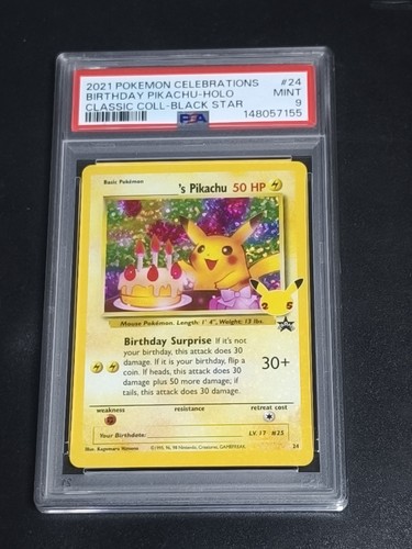 Pokémon card birthday pikachu - pokémon,