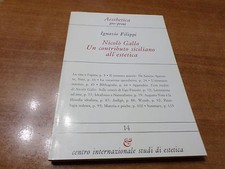 Ignazio Filippi NICOLO' GALLO Un contributo siciliano  Aesthetica 14 del 1986
