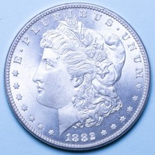 AMERICA MORGAN DOLLAR 1882 FDC ARGENTO SILVER COIN NUMISMATICA COLLEZIONE USA