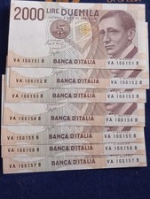 7 Banconote Consecutive 2000