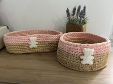 Set Cestini Uncinetto Nascita