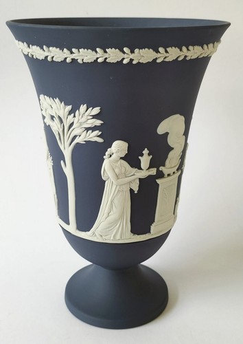 Vaso con piedi - arcadici, blu