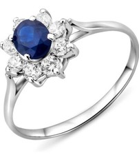 Anello  Oro Bianco 9k  Con