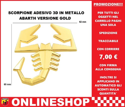 Scorpione abarth gold - abarth, 3d