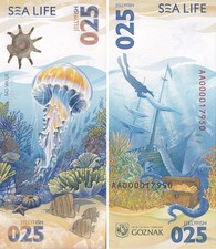 Test Note 025 Meduse Russia Goznak 2025 SEA LIFE