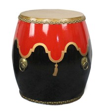 Strumento tradizionale cinese dipinto a batteria, pelle di mucca e batteria