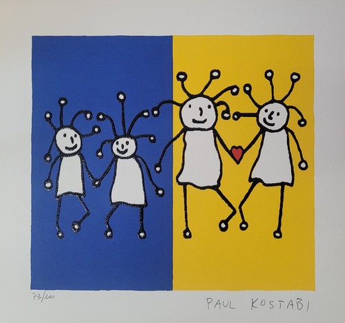 Paul kostabi serigrafia sprkl - serigrafia,