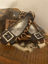 BERNARDO 1946 - Ballerina con fibbia per capelli in vitello/pelle Brn taglia piatta 8/ Brasile