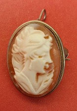 CIONDOLO CAMMEO ARGENTO 800 1950 VINTAGE SILVER PENDANT CAMEO 50S