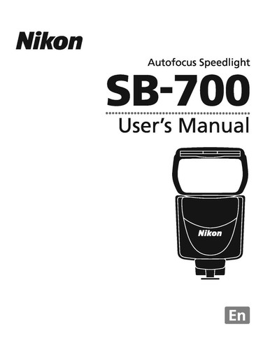 Nikon flash 700 manuale di - sb-700,