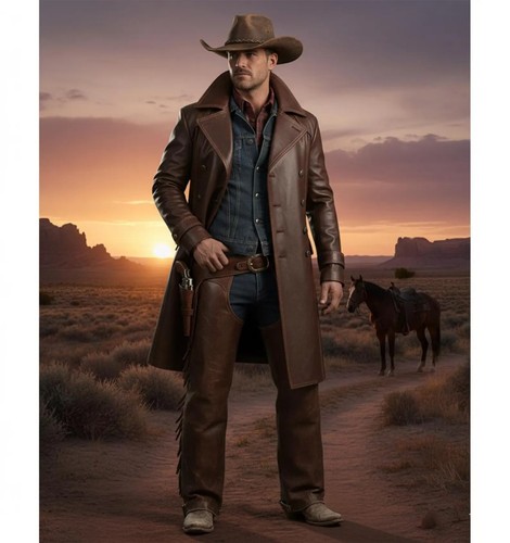 Trench cappotto uomo - , pelle