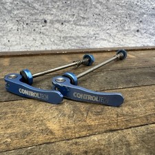 ControlTech Titanium Quick Release Skewers Blue Front Rear Road 90s MTB Bike VTG