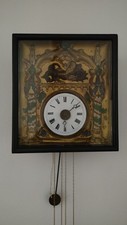 Antico Orologio A Pendolo Foresta Nera In Stile "Biedermeier" Metà '800