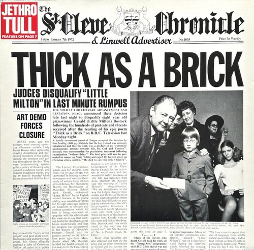 Jethro tull thick - thick, as