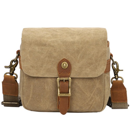 Borsa fotocamera tela pelle