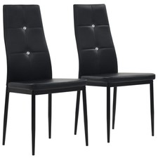 2x Sedie Sala da Pranzo Pelle
