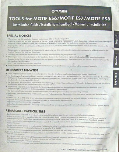 Yamaha tools per motif es6 - tools,