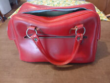 BORSA ROSSA VINTAGE IN FINTA PELLE MOLTO RESISTENTE IMPERMEABILE cm 38x22x17