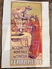 ACQUA FERRARELLE  / MANIFESTO POSTER LOCANDINA  - VINTAGE ANNI 70 - RIFACIMENTO