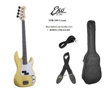 EKO VPB100 Cream Basso Elettrico tipo Precision Bass kit con BORSA TRACOLLA CAVO
