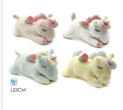 Unicorno sdraiato peluche - sdraiato,
