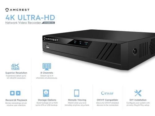 Amcrest nv4108 nvr - amcrest, nv4108-hs