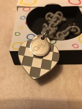 Bracciale OPS Objects Damier da donna a quadretti grigio.