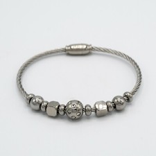 Bracciale "Venere Gioielli "in acciaio rigido e zirconi Vx.26