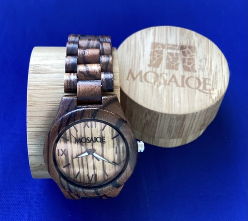 Orologio mosaiqe legno - orologio, in