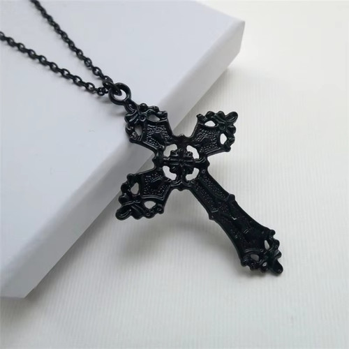 Collana croce nera fede
