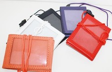 porta badge in vera pelle porta tesserino 