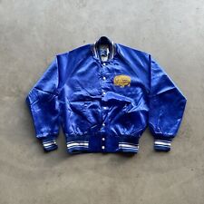 Giacca vintage anni 80 Champion blu raso Varsity TAGLIA M 
