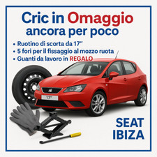 Ruotino Di Scorta 5Fori Misura Ruota 17 Seat Ibiza Con Kit Cric Crick Guanti p